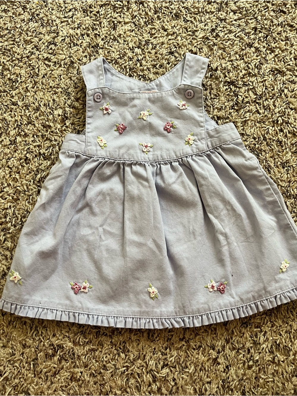 Gymboree 2001 3-6 month Purple Floral Embroidered Dress
